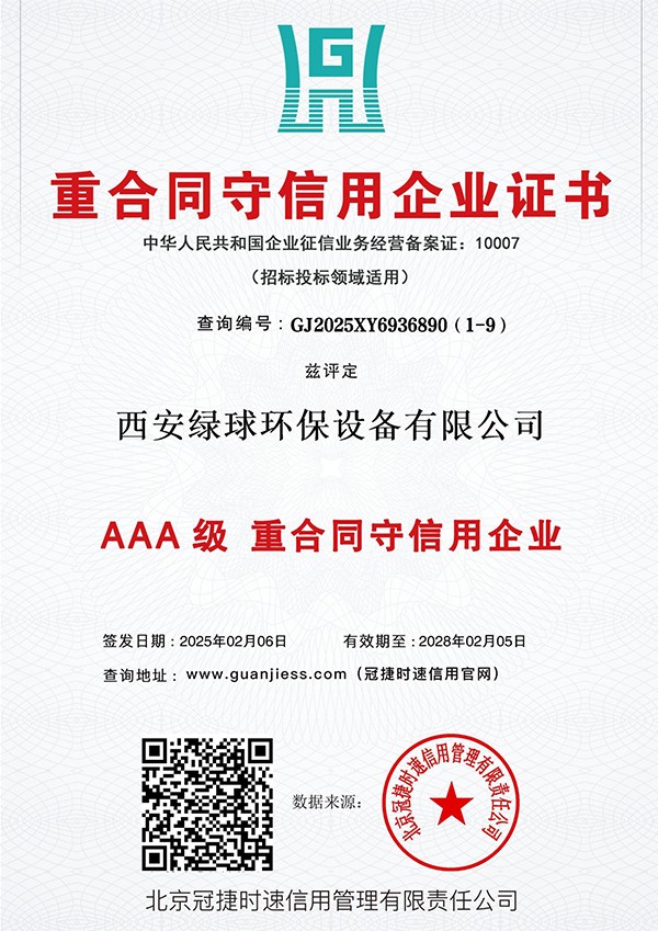 重合同守信用企業(yè)證書